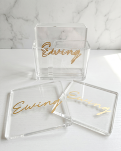 Sous-verre en plastique acrylique transparent personnalisé, écologique, coloré, design original, protection élégante – Prix usine - Product Image 5
