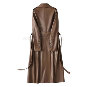 Manteau en cuir pour femme, tendance et de qualité durable, avec une finition lisse, idéal pour un style saisonnier. - Product Image 2
