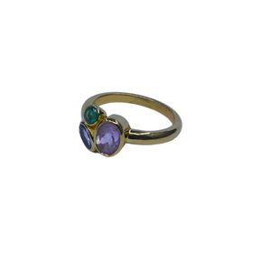 Wedding Wear 925 Sterling <b>Silver</b> Gold Plated Jewelry Blue Topaz <b>Emerald</b> Gemstone Women Wear Classic <b>Ring</b> - Product Image 3