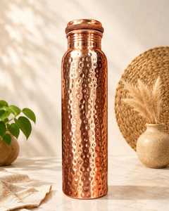 MSR Overseas Gourde isotherme martelée en cuivre pur de 1 litre, étanche, faite à la main, écologique, design classique pour l'hydratation au yoga et l'ayurveda - Product Image 4