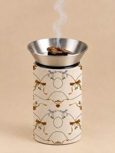 Wooden Bakhoor Incense Burner with Stainless <b>Steel</b> <b>Bowl</b> for Home Fragrance and Aromatic Oud - Product Image 6