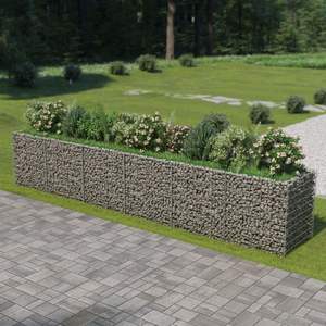 Jardinière surélevée Vitro Gabion 21,3x35,4x39,4 pouces en acier galvanisé argenté pour légumes - Product Image 3