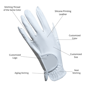 Gants de golf en cuir Cabretta de qualité supérieure pour hommes femmes respirant personnalisé main gauche Silicone impression indonésie sport EOM - Product Image 1