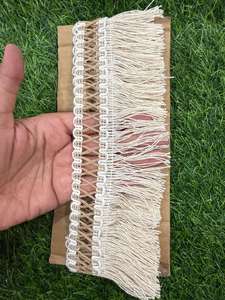 Dentelle en coton de haute qualité, fabriquée avec des fils fins pour une brillance et une durabilité durables. - Product Image 4