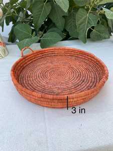 Handpainted Bohemian Rattan Rectangular Serving Tray with Handles Dishwasher Safe & Eco-Friendly for Coffee Table & Kitchenware - Product Image 4