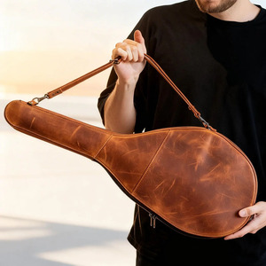 Bolsa de lujo para palas de pickleball, estuche de cuero con artesanía premium y almacenamiento deportivo organizado, en venta. - Product Image 4