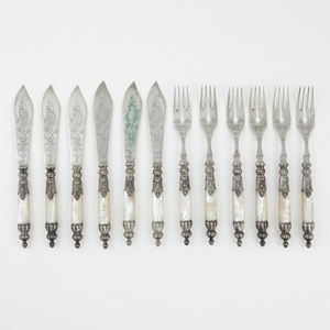 Vintage Mother of Pearl Cutlery Set Handcrafted Stainless Steel <b>Dessert</b> <b>Forks</b> Wholesale Antique Style Flatware for Wedding Event - Product Image 6