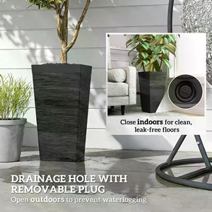 Set di 3 Vasi per Fiori in Plastica PP di Alta Qualità, Design Antico e Moderno, per Interni e Giardino, con Campioni Gratuiti - Product Image 4