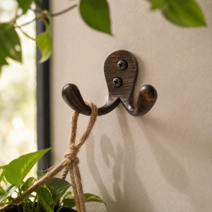 SHUBHAM Gancho Doble de Metal Vintage para Colgar Ropa, Acabado en Latón Antiguo, para Baño, Entrada, Pasillo, Decoración de Pared Vintage - Product Image 3