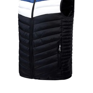 Blouson sans manches matelassé pour homme, en toile, col montant, avec logo personnalisé, meilleur design, vente en gros - Product Image 6