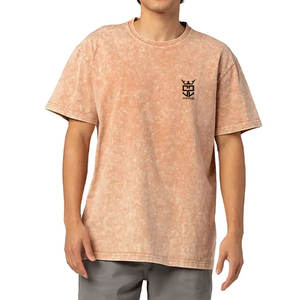 Servicio OEM, Camiseta de Corte Holgado con Lavado Ácido, Personalizada e Impresa para Hombre, 100% Algodón, Precio Bajo al por Mayor, Camisetas con Lavado Ácido para Hombre - Product Image 2