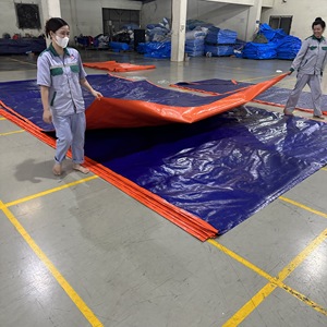 Bâche en PE orange robuste et écologique, imperméable, résistante au vent et aux UV, pour l'agriculture et la construction - Product Image 2