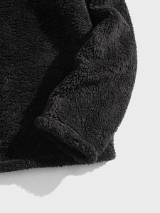 Sudadera con capucha para hombre, extragrande, de algodón grueso, con hombros caídos, bordado desgastado, estampado, estilo urbano. - Product Image 4