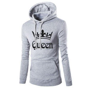 เสื้อกันหนาวมีฮู้ดแบบลำลองแฟชั่นใหม่เสื้อสวมหัวมีฮู้ดคู่เสื้อมีฮู้ดพิมพ์ลายคิงควีนฤดูใบไม้ผลิฤดูหนาวเสื้อผ้าผู้ชาย/ผู้หญิง-K - Product Image 6