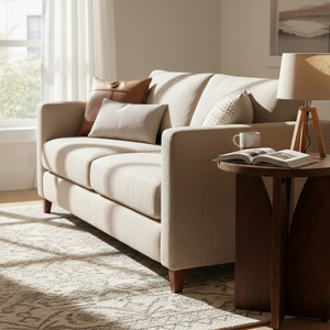 Mesa Auxiliar de Nogal Premium con Construcción Robusta |   Mesa Auxiliar Moderna y Minimalista para Decoración de Sala de Estar, Dormitorio y Oficina - Product Image 1