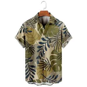 Novedad de verano, camisa corta informal deportiva transpirable de secado rápido para hombre, camisa de flores a la moda - Product Image 3