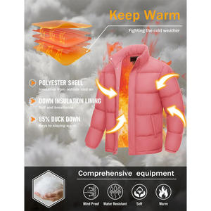 Veste longue matelassée personnalisée pour homme avec panneaux isolants épais, design à capuche, fermeture éclair avant sécurisée, fabrication OEM/ODM - Product Image 6