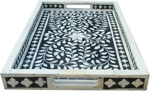 Handmade Eco-Friendly Bone Inlay Wood Serving <b>Tray</b> with Smooth Finish for Serving Beverages & Snacks from india - Product Image 3