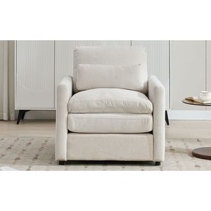 Poltrona Imbottita Accogliente da 81 cm, Divano Cloud Oversize e Confortevole con Doppio Cuscino, Divano Singolo con Cuscino Morbido per Soggiorno - Product Image 1