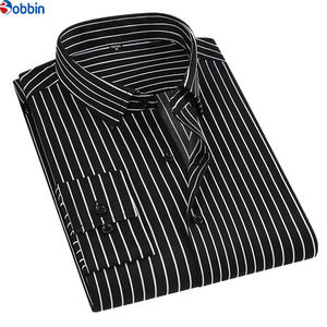 เสื้อเชิ้ตผู้ชายสไตล์ฮอต ระบายอากาศได้ดี เสื้อเชิ้ตเดรสผู้ชายแขนยาวลายทาง เสื้อเชิ้ตทำงานลำลองทรงเข้ารูป เสื้อเชิ้ตสตรีทแวร์ - Product Image 6