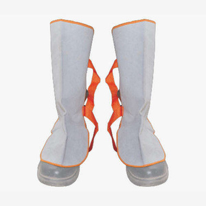 Guêtres de soudage en cuir résistantes à la chaleur, protections pour les jambes et les pieds, couvre-chaussures pour la sécurité pendant le soudage - Product Image 1