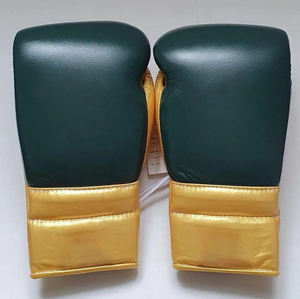Guantes de Boxeo Verdes Hechos a Medida de Calidad Premium, Fabricados con Cuero Genuino, Guantes de Boxeo Personalizados para Competición - Product Image 5