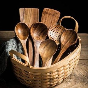 Cuchara de Madera Hecha a Mano con Acabado Lacado, Apta para Alimentos, Utensilio de Cocina para Servir, de Fábrica - Product Image 6
