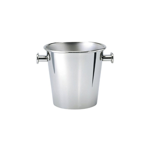 Cubo de hielo de acero inoxidable, diseño redondo, estilo minimalista, con asa de cuero, resistente al óxido, para fiestas, hoteles y hogar. - Product Image 3