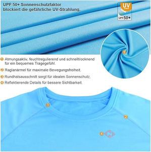 เสื้อว่ายน้ำผู้ชาย Lanyu ผ้าโพลีเอสเตอร์ UPF 50+ แห้งเร็ว ป้องกันรังสียูวี แขนยาว ระบายอากาศได้ดี ผ่านกระบวนการซักพิเศษ - Product Image 5