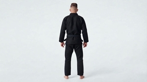 Men Training Uniform Long Sleeve <b>Wrap</b> Jacket And Matching Pants For Martial Arts Practice - Product Image 2