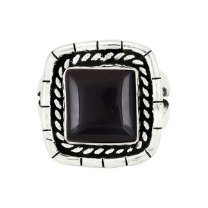 Anillo de Ónix Negro con Forma Ovalada, Plata 925 Oxidada, Diseño Clásico y Moderno para Bodas y Fiestas - Product Image 4