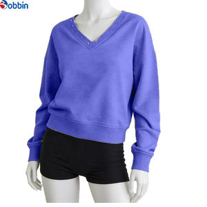 BOBBIN INDUSTRIES Sudaderas de Mujer de Algodón 100% Gris con Tachuelas, Anti-Pilling, Tallas Grandes, de Alta Calidad, Personalizadas, las Más Vendidas - Product Image 3