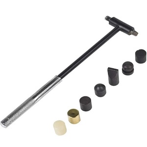 7.5" Crafter's 6 In 1 Multi Purpose Head Hammer Includes Brass, Nylon, Rounded Dome, Flat, Standard Head & Curved Head | - Product Image 3
