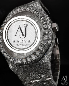 Montre mécanique en acier inoxydable incrustée de diamants, style quartz de luxe, analogique, avec lunette en cristal, bracelet, montre habillée pour cadeau - Product Image 1