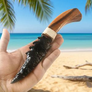 Daga de Cristal de Obsidiana Negra - Athame de Vidrio Volcánico Natural - Cuchillo Ritual de Sanación Espiritual - Coleccionable al por Mayor - Product Image 5