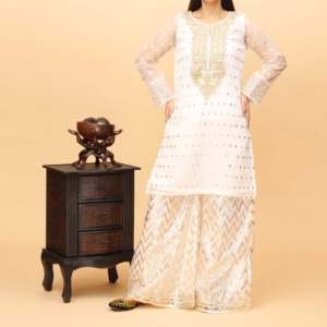 2 piezas adornadas Organza Zari Suit PS4229 para Club Dress-Up - Product Image 3