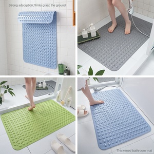 Minimalist Rectangle TPE Bath Mat With Rubber Backing Anti Slip Solid Color For Bathroom <b>Floor</b> Color For Bathroom <b>Floor</b> - Product Image 6