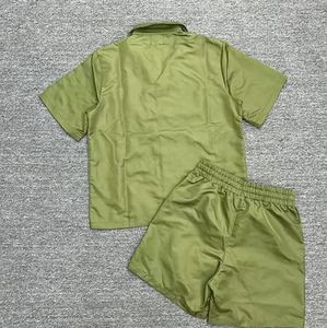 Ensemble short coupe-vent imperméable en nylon mi-lourd pour homme, haute qualité, décontracté, uni, grande taille, élégant, avec boutons latéraux - Product Image 2