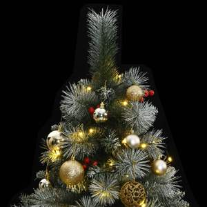 Albero di Natale Artificiale Pieghevole con 300 LED e Set di Palline, 210 cm per Esposizione Festiva - Product Image 2
