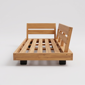 Moderno Conjunto de Sofás de Jardín de Madera Maciza Opia con Cojines Gris Oscuro y Diseño Impermeable para Uso en Patio - Product Image 5