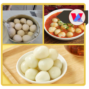 BEST-SELLER 425g Œufs de caille écologiques en conserve, pelés, en saumure, préparation rapide pour soupes asiatiques, hotpot, baozi et usage quotidien - Product Image 3