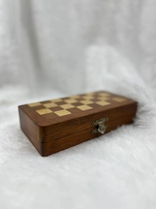 ILAHI's Eco-Friendly Rustic Polished Rectangle <b>Chess</b> <b>Board</b> Game 100% Handmade Pure Wood Animal/Love Style Customized Size <b>Chess</b> - Product Image 2