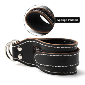 Gym Fitness Exercise Fitness Gym Accessories Anklets Compression Natural Leather Gym Strap Weightlifting <b>Ankle</b> Cuff - Product Image 4