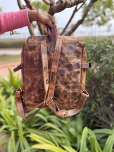 Nouveau design Sac à dos en cuir Crunch Sac à dos élégant en cuir véritable à usages multiples Offre Spéciale Vente en gros Produit en vrac Sacs unisexes - Product Image 4