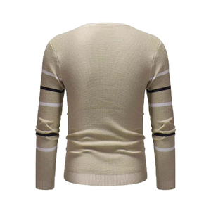 Customized <b>Men's</b> Winter Cotton Breathable Quick Dry Anti-Wrinkle Solid Pattern <b>Long</b> Sleeve Pullover <b>Cardigans</b> Sweater - Product Image 3