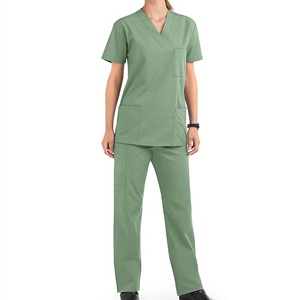 Medical Grade Anti Wrinkle Waterproof <b>Doctor</b> Nurse Suit Stretch V-Neck Inner Scrubs Uniform Under scrub for Hospital Suit - Product Image 2