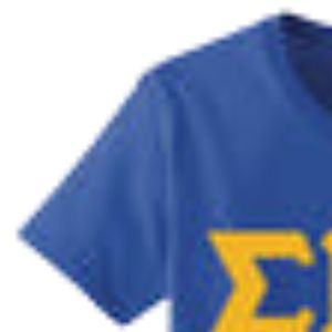 T-shirt Sigma Gamma Rho à lettres grecques, simple couche, personnalisé pour sororité, manches courtes, col rond, décontracté, en coton, bleu roi - Product Image 2