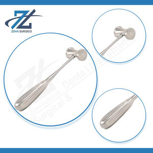 Marteau chirurgical manuel en acier inoxydable avec manche en acétal bleu, tête bombée, 200 mm de long, 650 g, certifié CE, haute qualité - Product Image 4