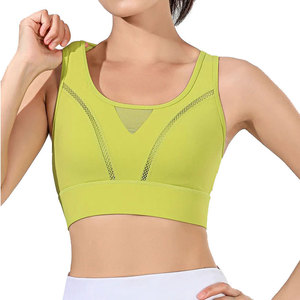 Soutien-gorge de sport moderne et simple à maintien ferme et soutien élevé avec panneau en maille respirante et logo frontal pour la gym et l'usage quotidien - Product Image 1