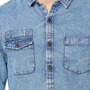 Chemise en jean pour homme de style streetwear haut de gamme, nouveau design, motifs unis et imprimés, qualité supérieure, best-seller et abordable - Product Image 5